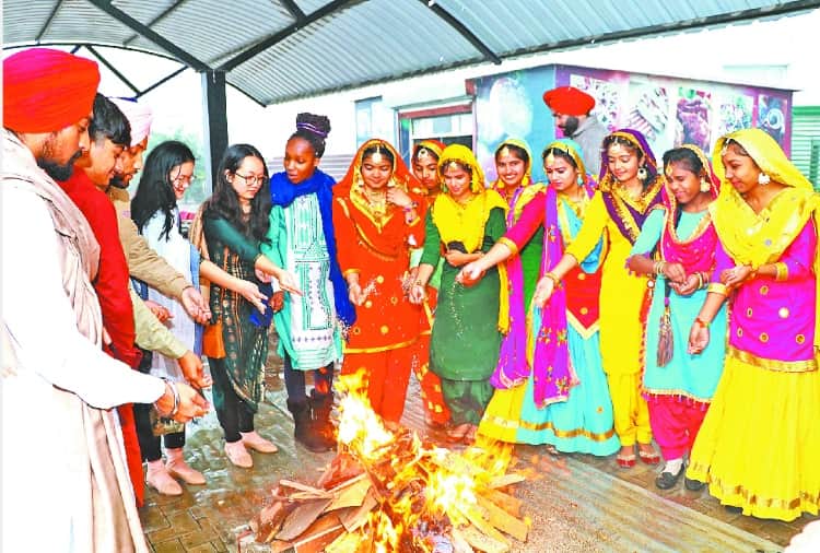 People celebrate Lohri in Punjab