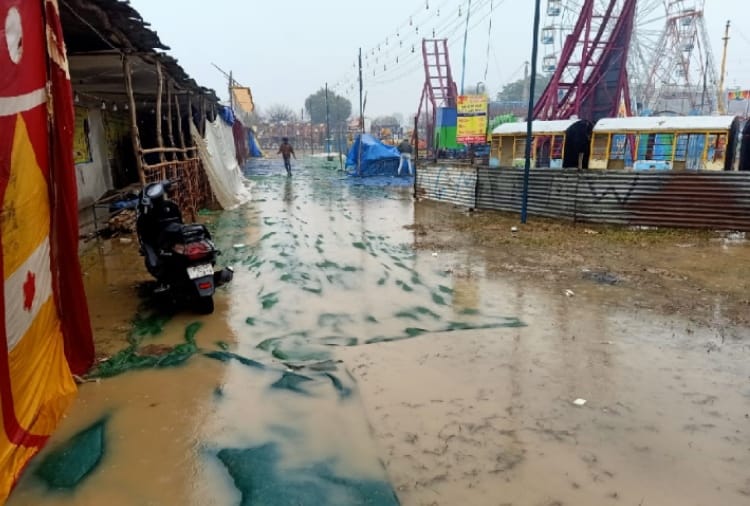 Water logging in Mela Ground due to heavy rain