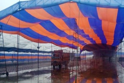 Water logging in Mela Ground due to heavy rain