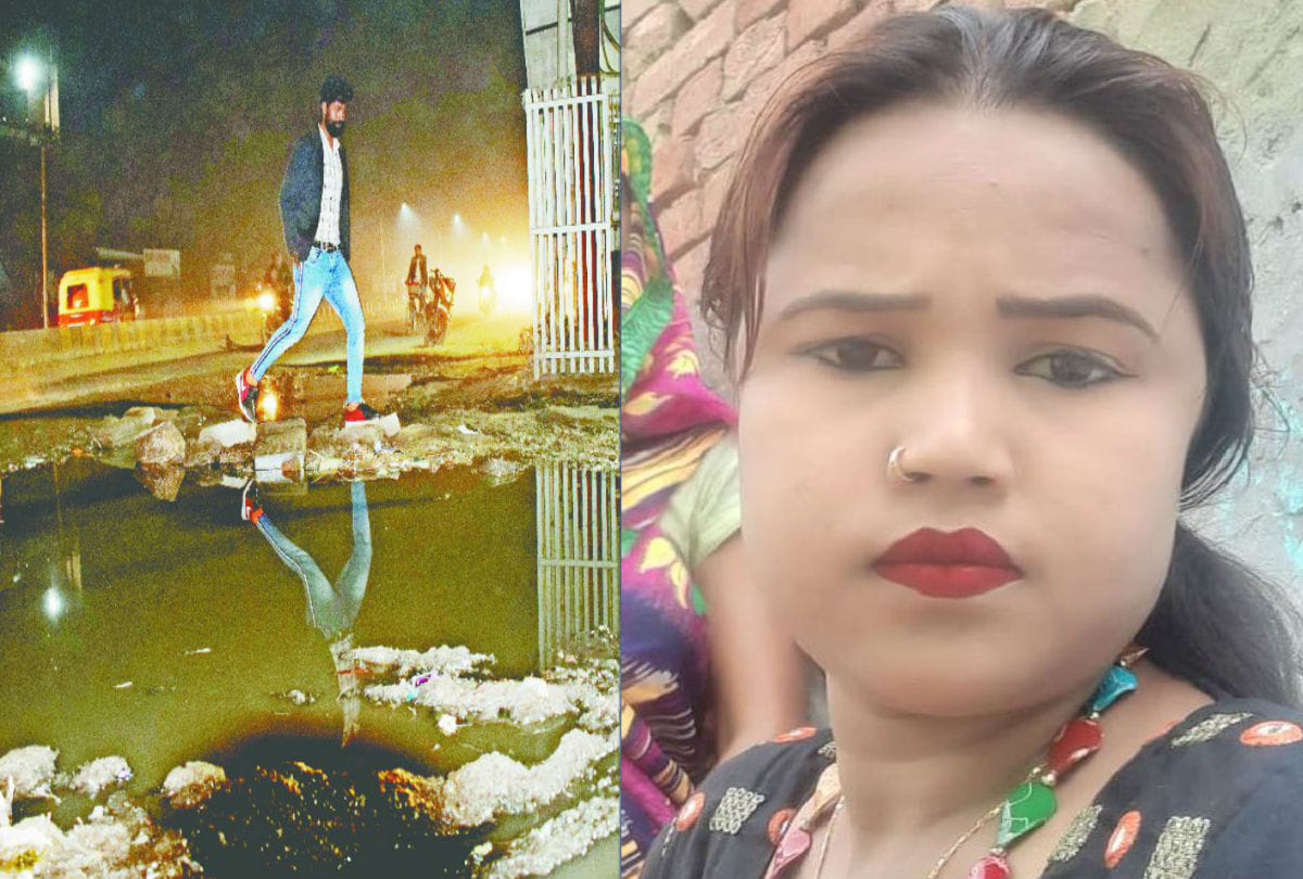 woman death in accident due to potholes on road in agra