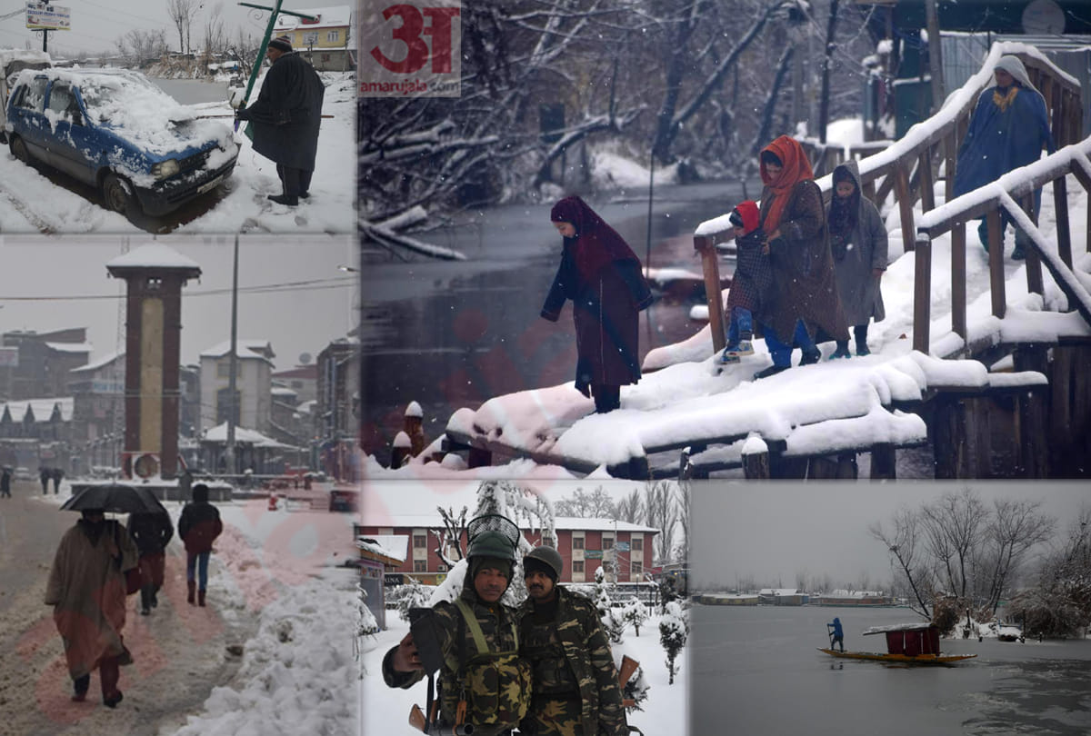 Cold wave due to heavy snowfall in Kashmir