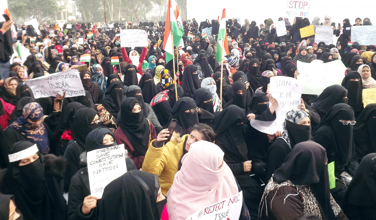 Women protest against CAA