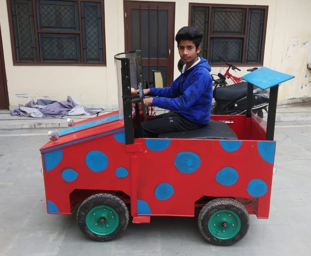 13 year old child made electric car