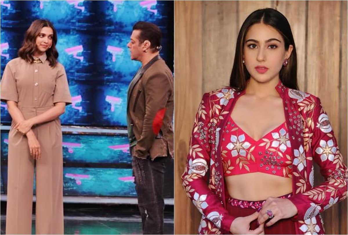 Bigg Boss 13 Weekend ka Vaar Deepika Padukone greets Salman Khan with namaste in Sara Ali Khan Style