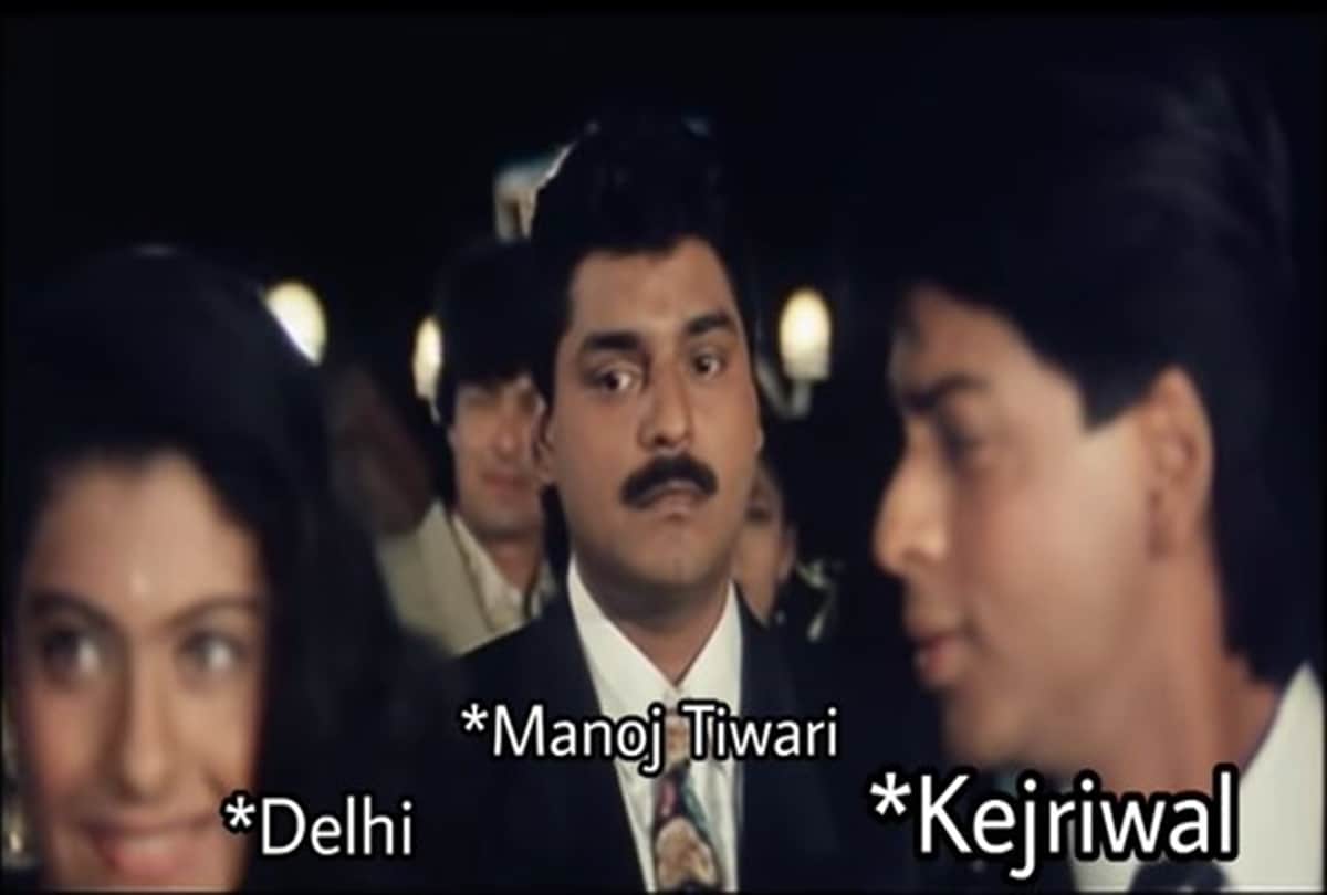 SRK Gully Boy Manoj Tiwari Bollywood Viral memes on Delhi Assembly Election 2020