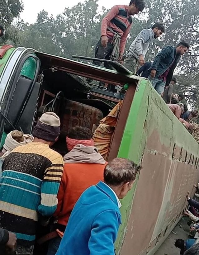 Accident occurred due to negligence of bus driver