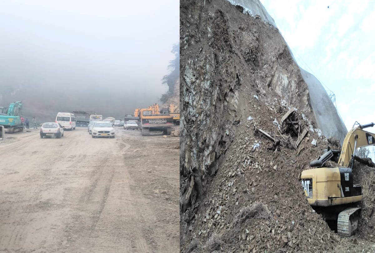 Mandi-Kullu highway restored for traffic after closed due to Landslide