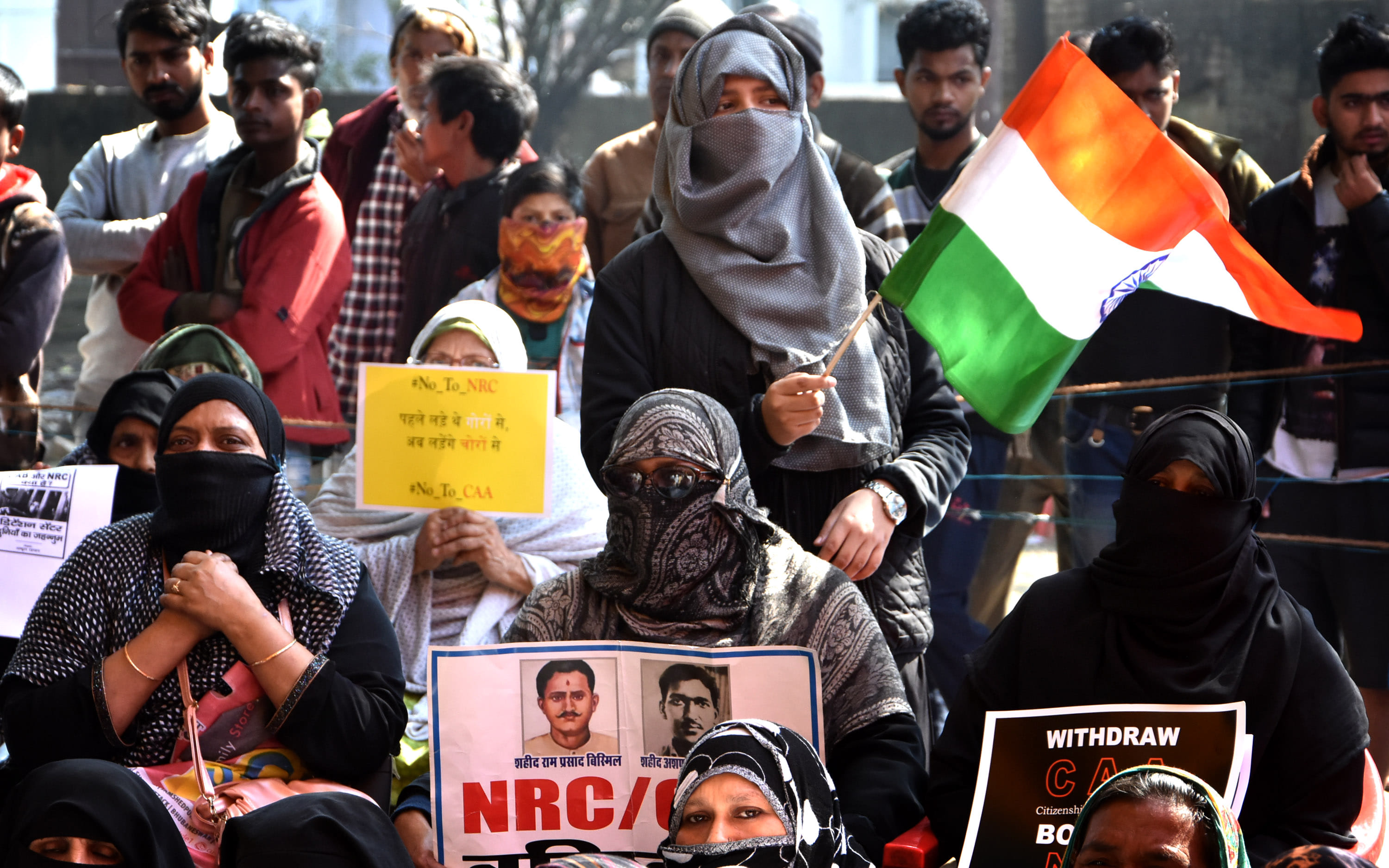 Prayagraj women protests in Mansoor Ali park against CAA and NRC just like Shaheen bagh protest