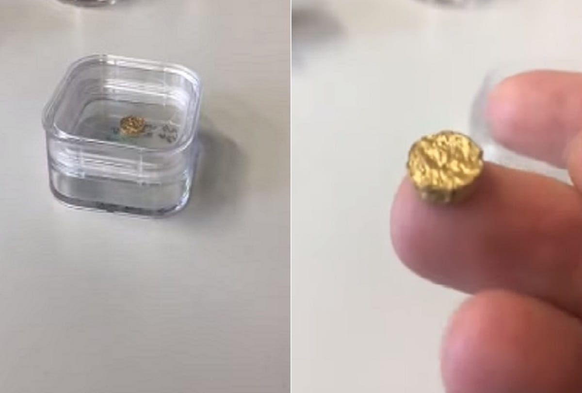 scientists made 18 carat gold through plastic but Weight Up to 10 Times Less than original gold