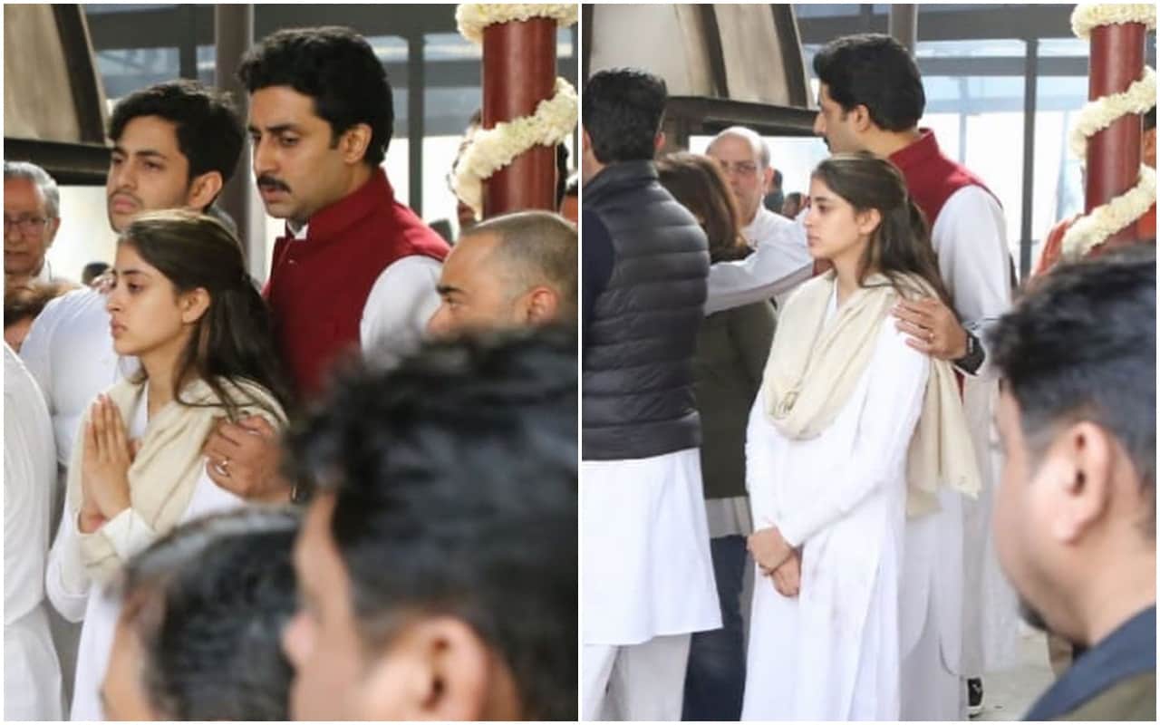 Ritu Nanda Funeral Amitabh Abhishek Shweta Aishwarya Bachchan pay their respects