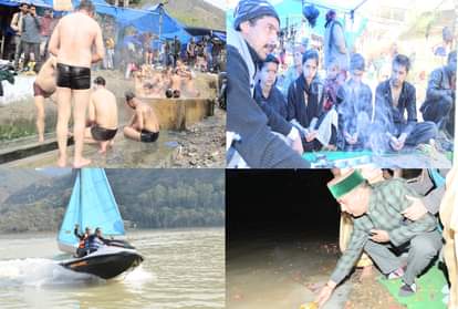 Thousands took the dip of faith in Tattapani on Makar Sankranti, also Satluj Aarti