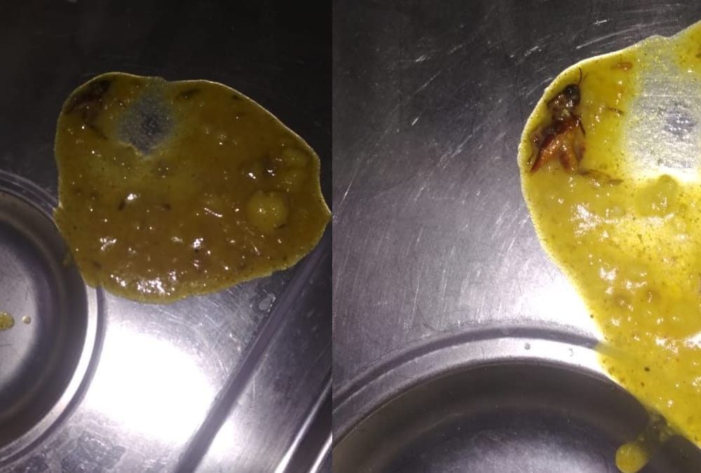 worm found in food of mess of lucknow university