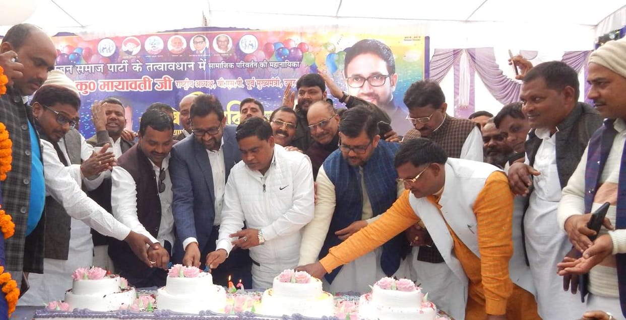Maya celebrated birthday by cutting 64 kg cake