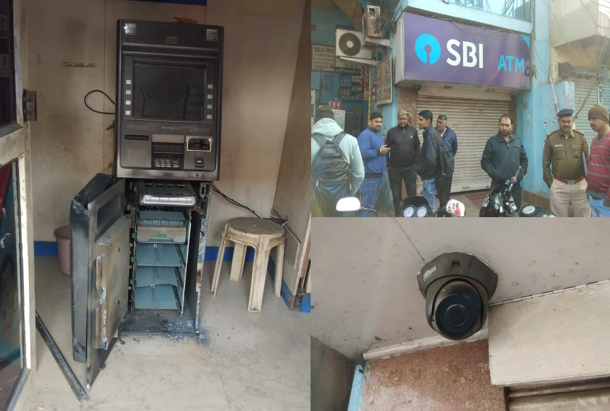 palwal sbi atm looted by putting spray on cctv camera