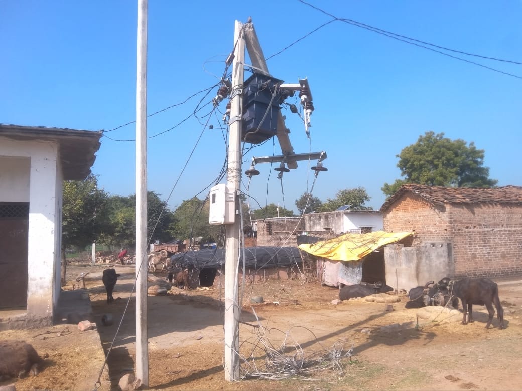 transfarmer hanging on pole