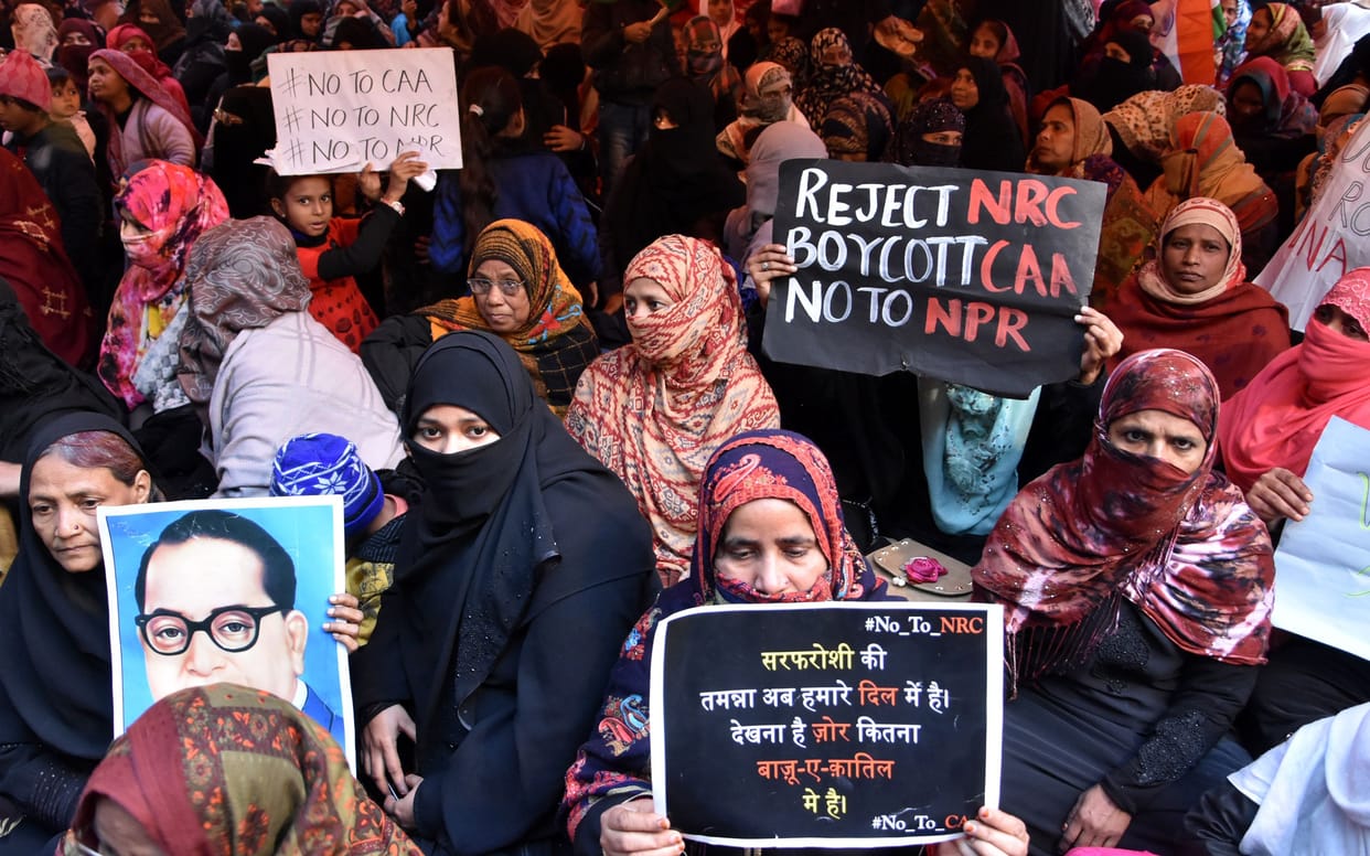 demonstration against CAA in Prayagrj