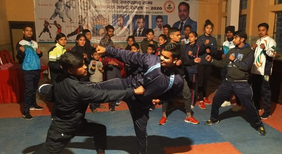 Players from nine districts reached Ranikhet for martial arts games