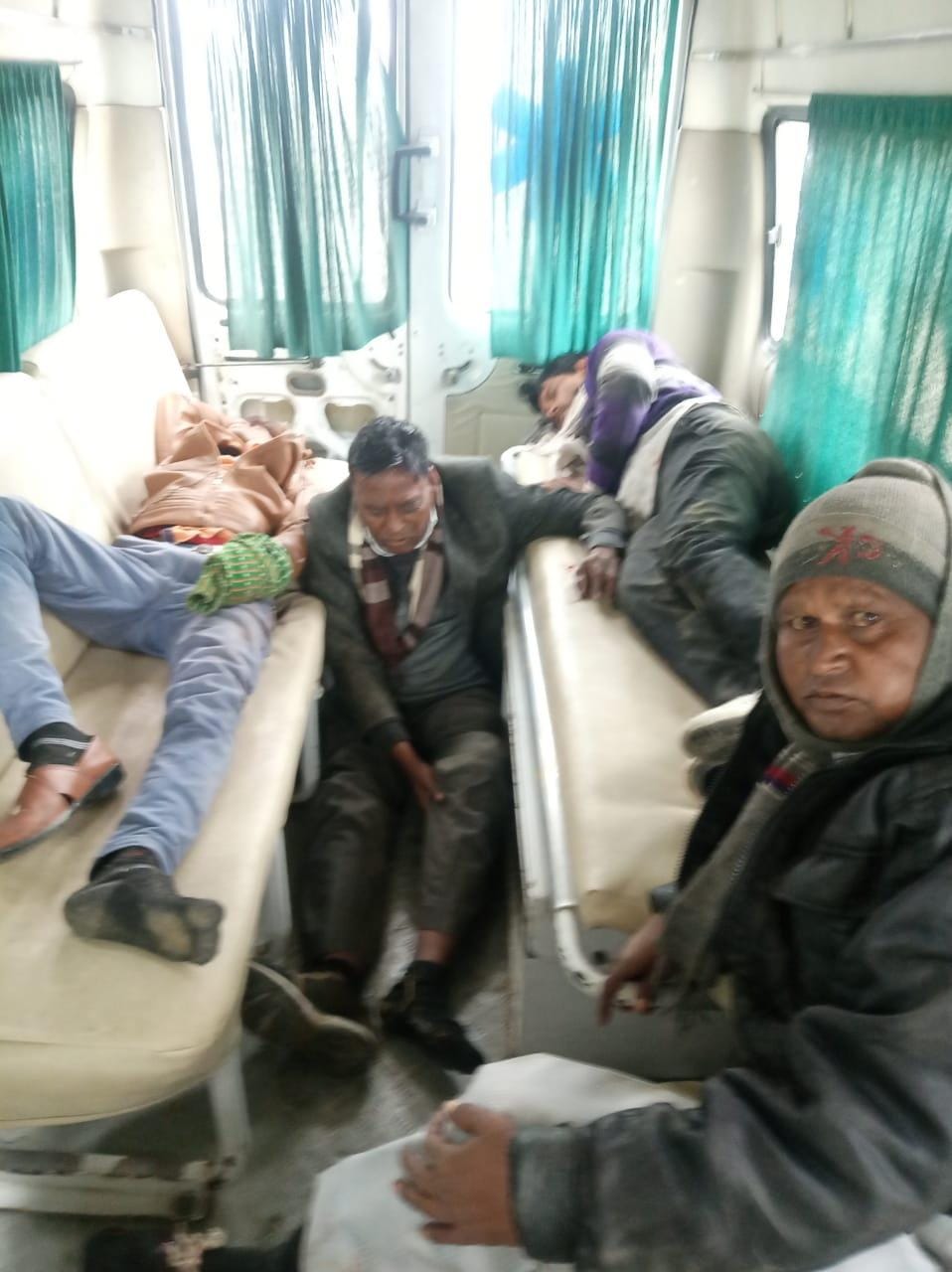 Two bikes collided, four injured including two railwaymen