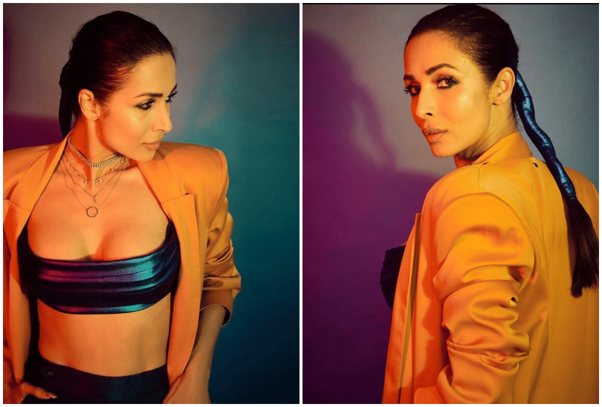 malaika arora bold look yoga poses hot photos viral