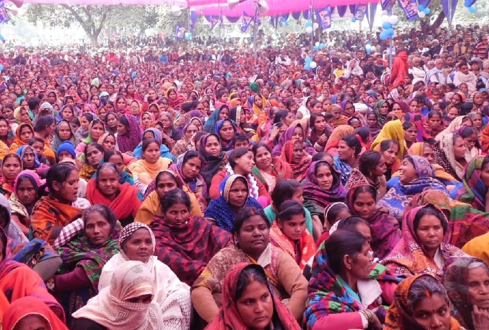 BSP activists celebrate birthday of Mayawati.
