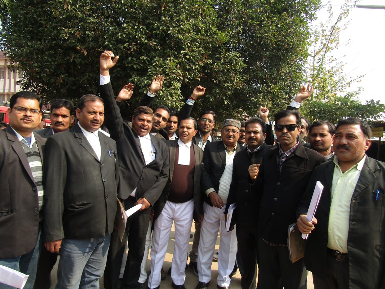 Advocates protested against demands