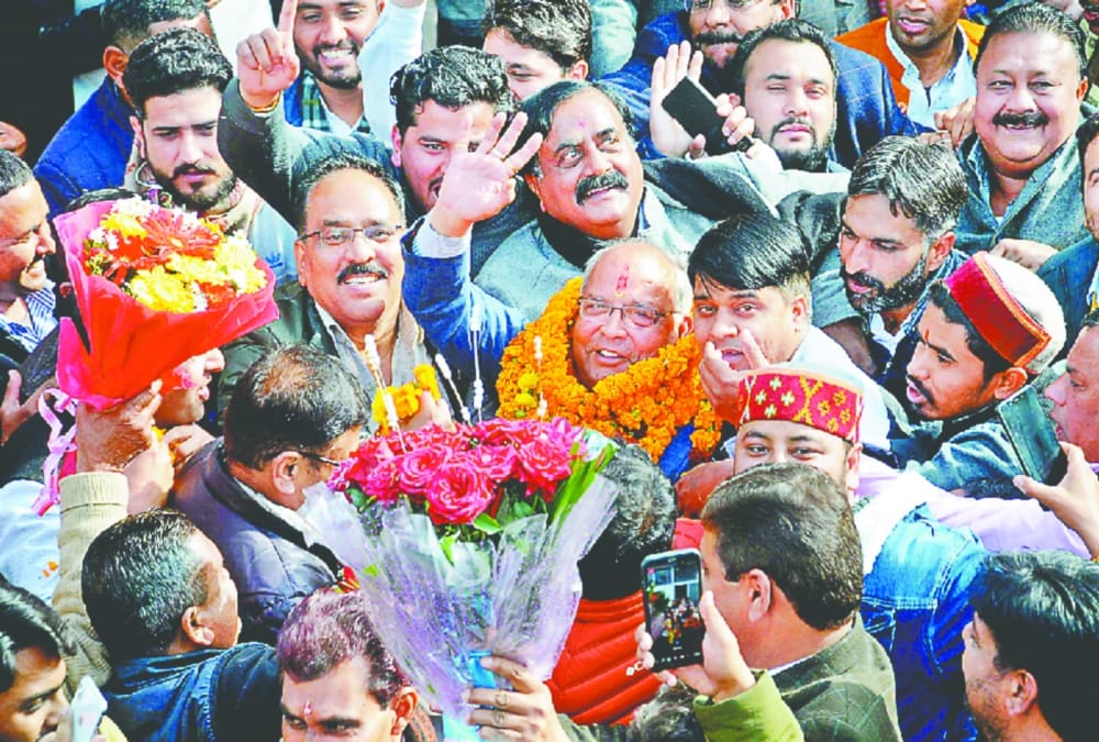 Reached Dehradun and welcomed the state president
