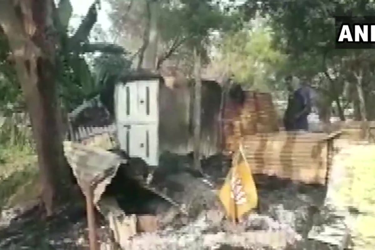 BJP office set ablaze in Bankura district last night, party allege that TMC is behind incident