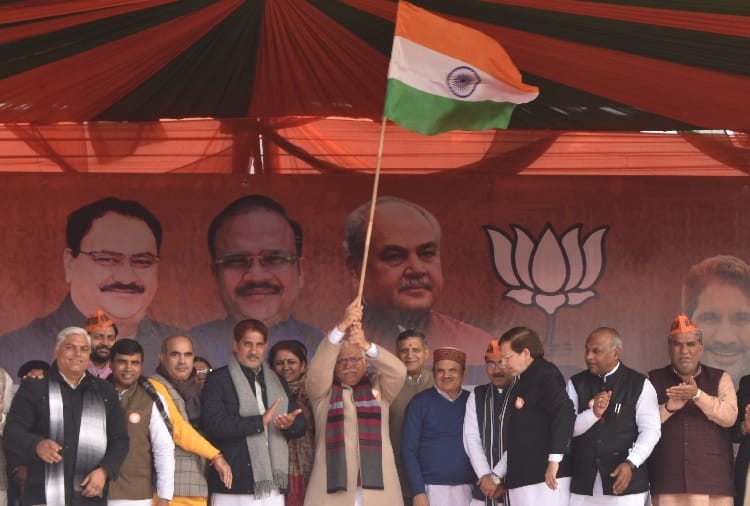 CM Manohar lal reached BJP Rally for support of CAA in Panipat