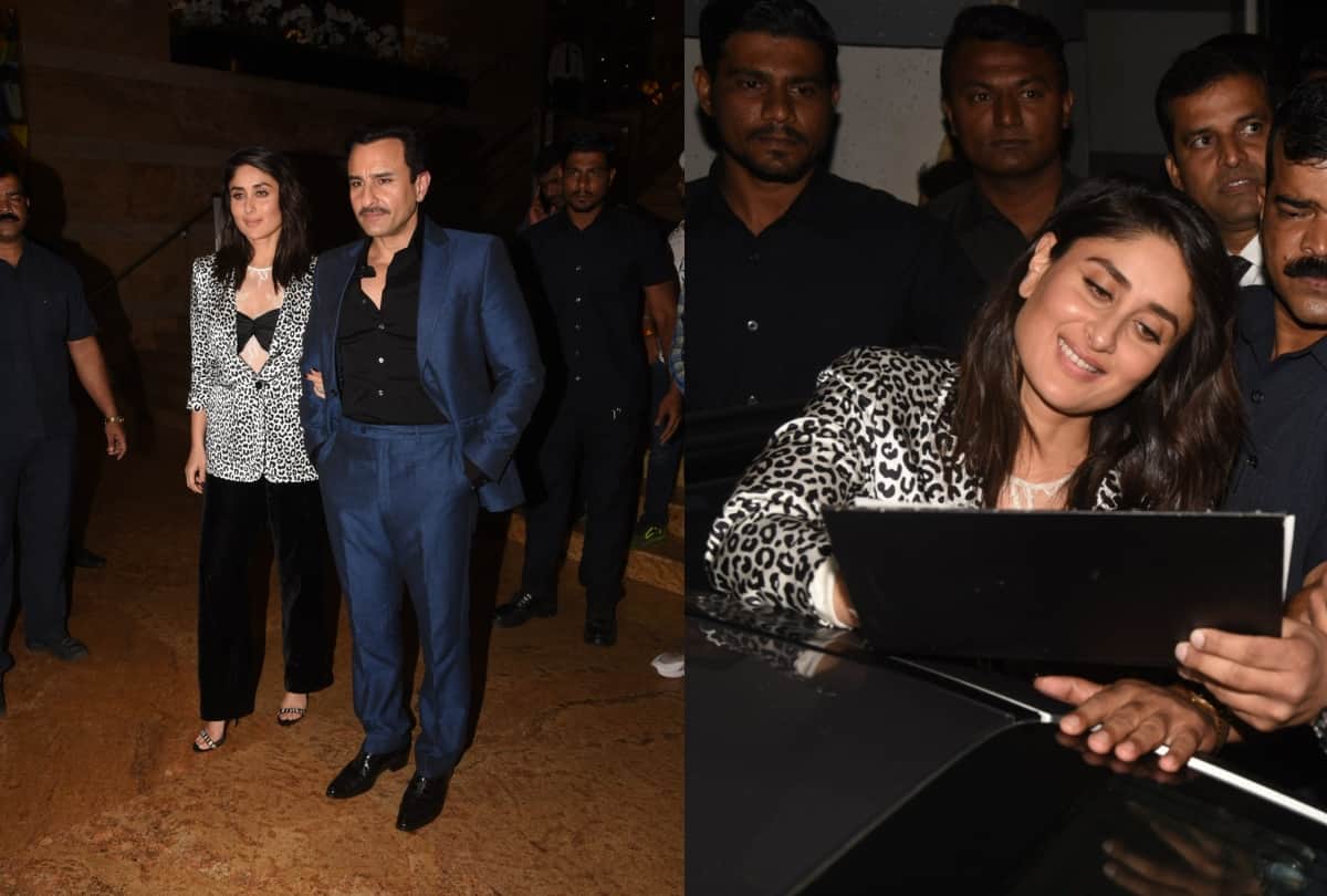 kareena kapoor wore transparent top leopard print blazer in an event