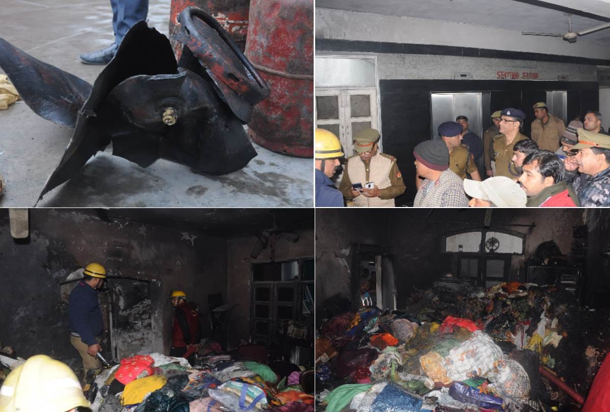 Fire broke out in A flat in Gomati Nagar.