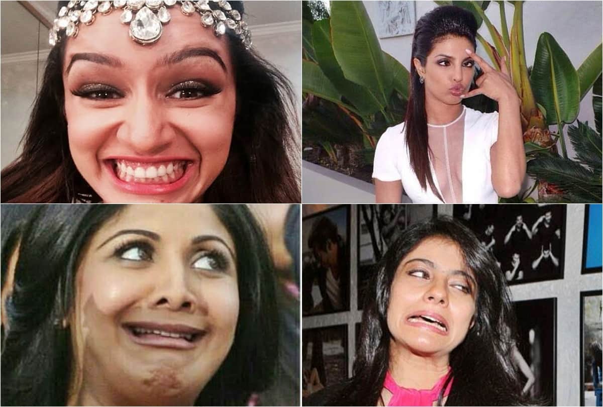 Funny photos of bollywood actress parineeti shilpa deepika katrina priyanka alia shraddha kajol