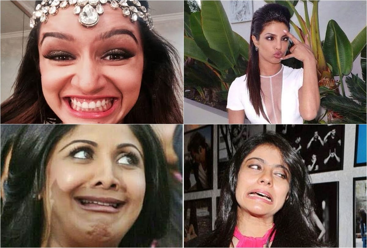 Funny photos of bollywood actress parineeti shilpa deepika katrina priyanka alia shraddha kajol