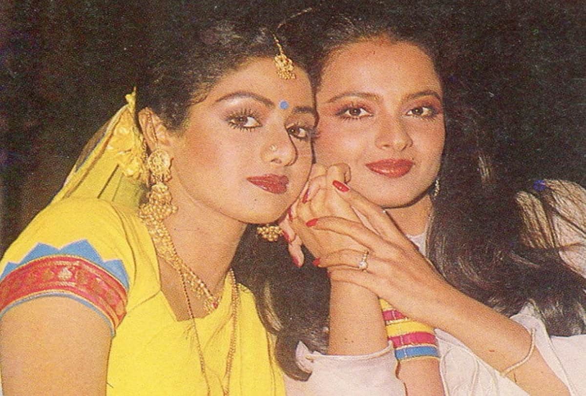 Janhvi Kapoor Spotted With Rekha Sridevi Here Are Rare Pics Of Legendary Actresses of Bollywood