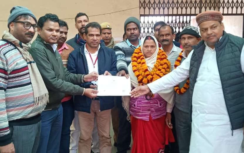 Ward no of Sahtwar Vimala emerged victorious defeating Nirmala in eight