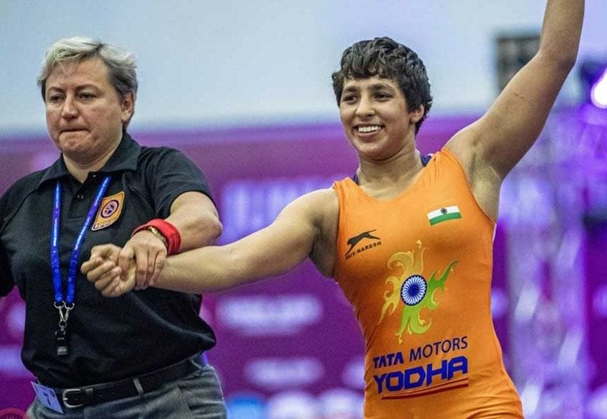 nidani wrestler anshu malik wins silver medal in rome ranking series