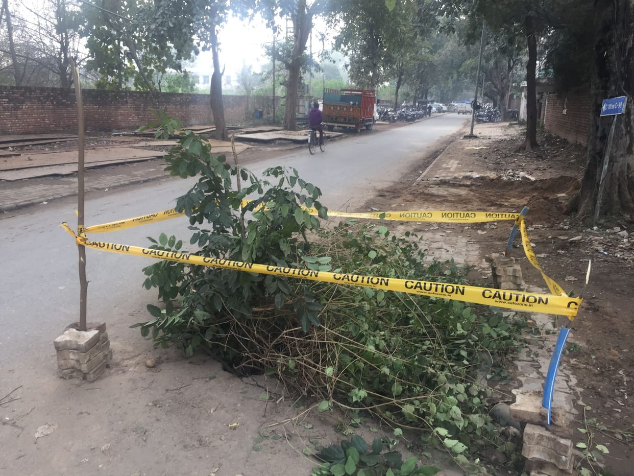 Industrialists troubled by road sinking in industrial area