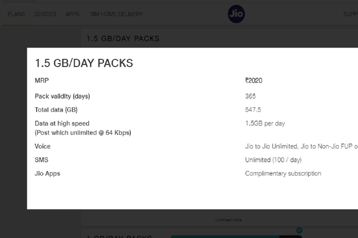 Jio best prepaid plans with 1.5GB Data per day and unlimited calling all you need to know