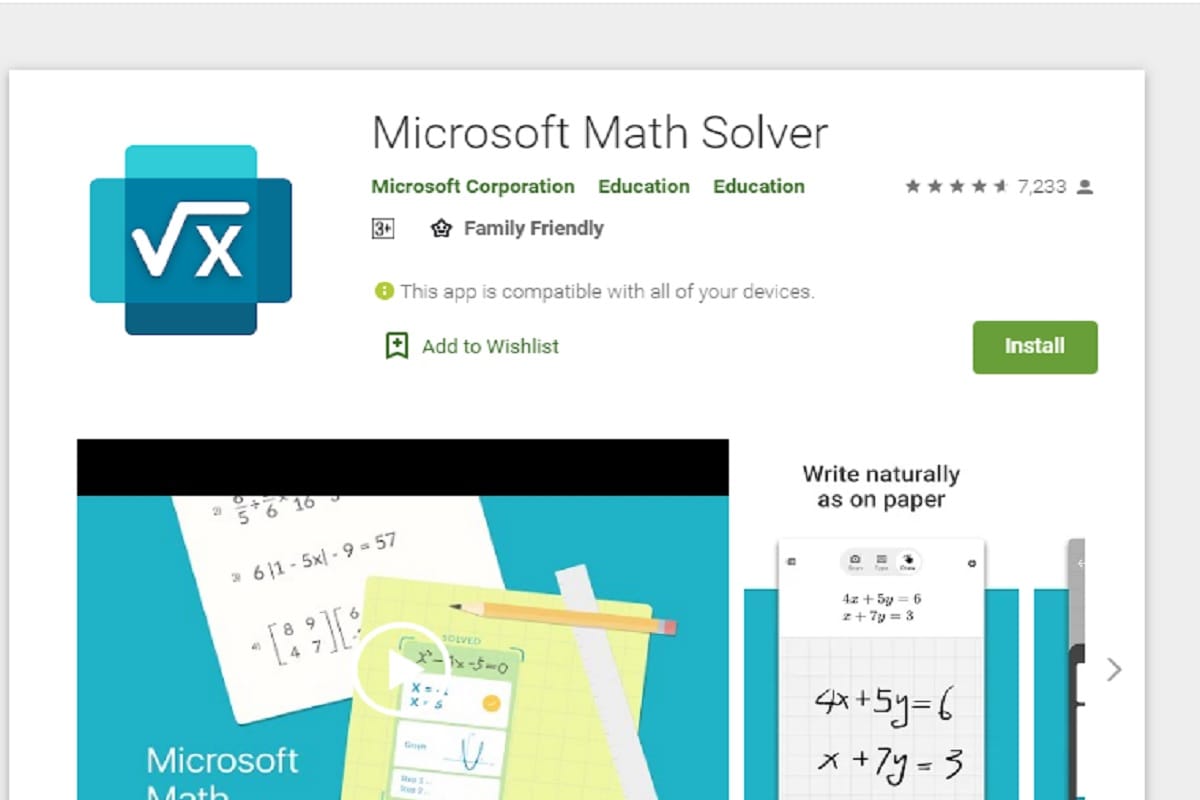 Microsoft Math Solver