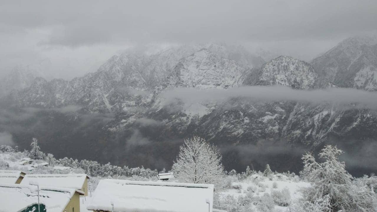 uttarakhand weather today: beautiful photos of snowfall in auli