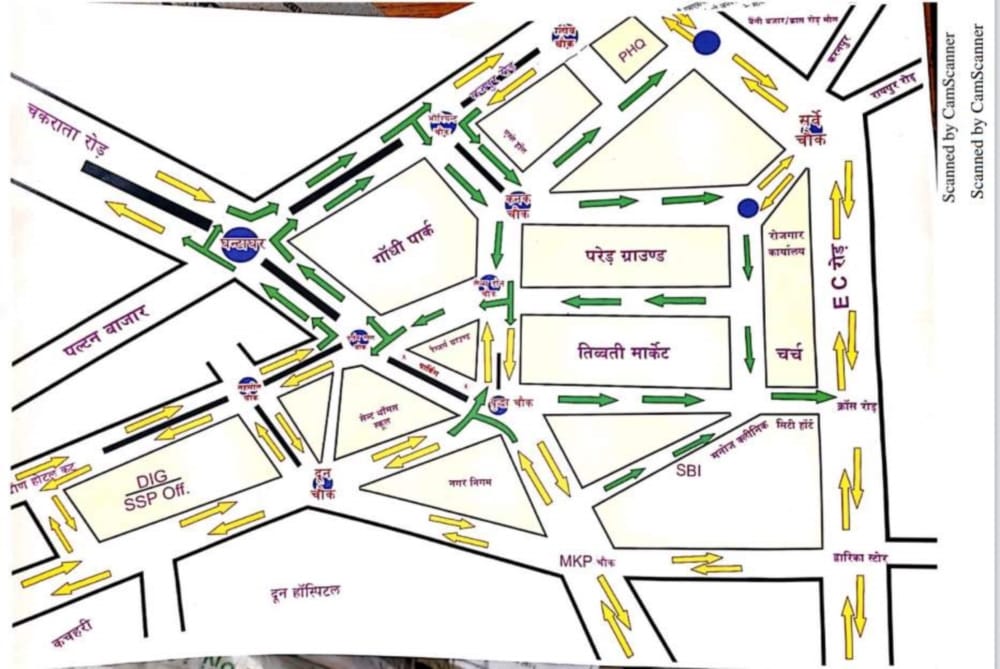 New traffic plan of Dehradun ready, one-way traffic will remain around Gandhi Park