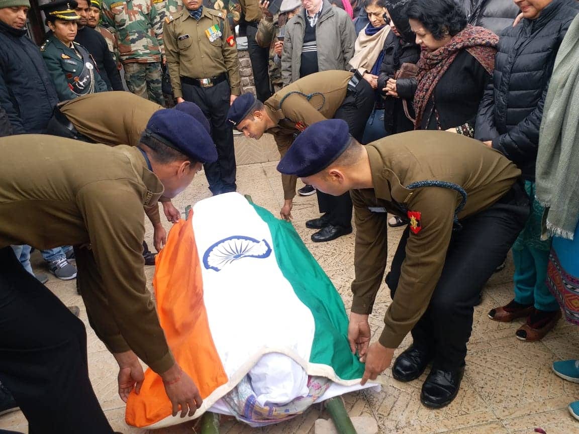 Former Lieutenant General amarjeet singh Bhalla cremation bhowali