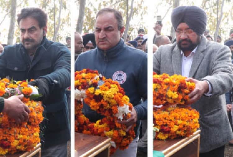 Funeral of Martyred soldier in Gurdaspur of Punjab