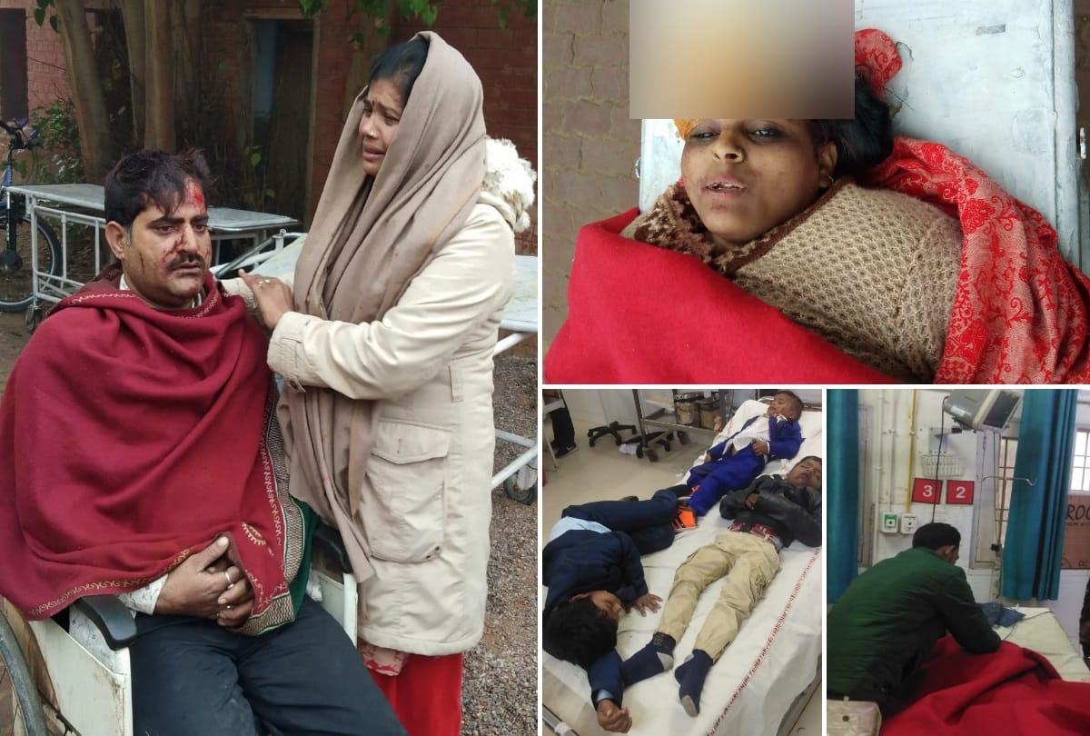 faridabad car container accident 10 seriously injured including 4 children one died