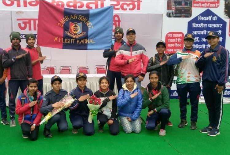 Haryana NCC Air Wing Cadets Learn Road Safety and Driving Rules during Road Safety Week