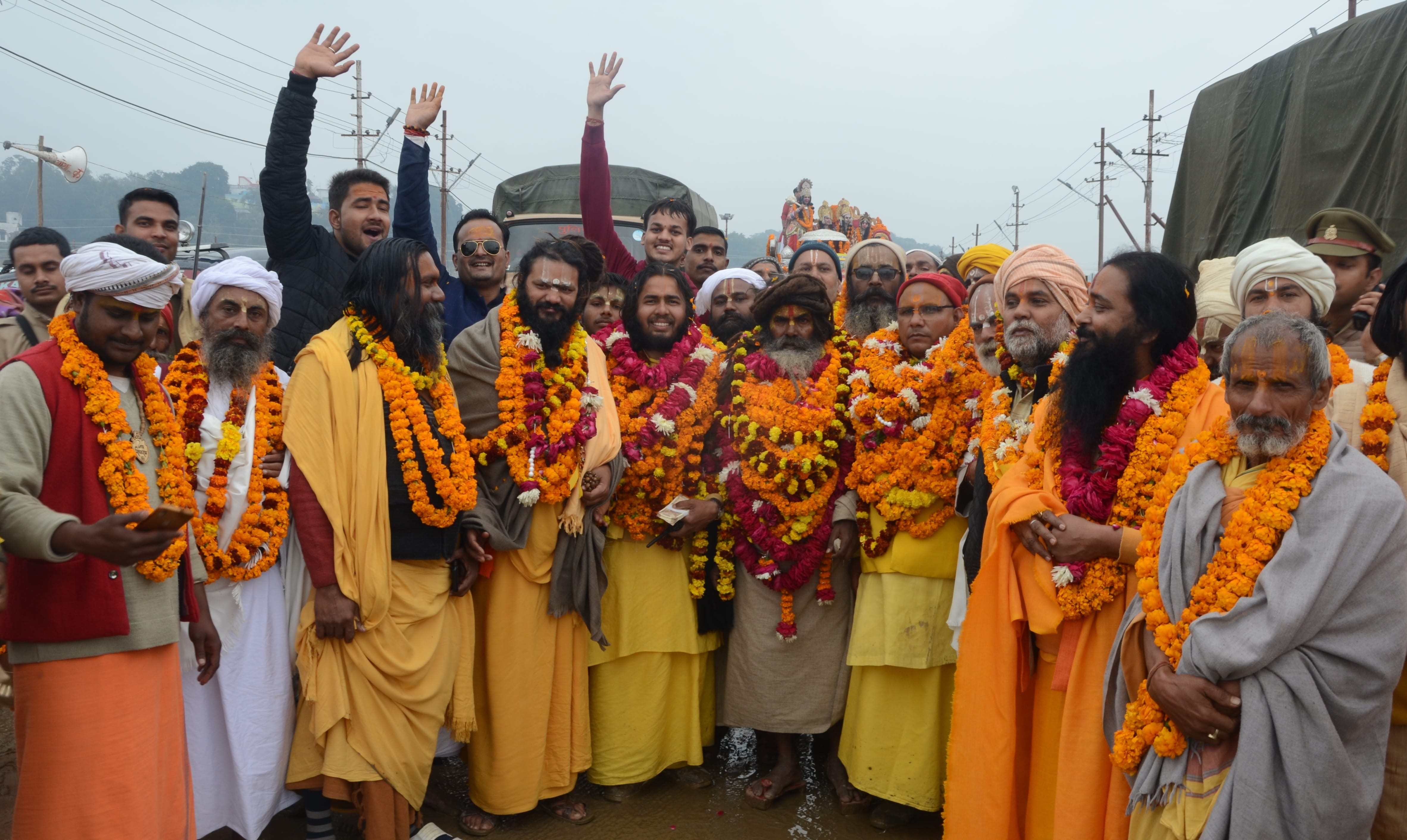 Saint sang at Sangam festival, procession taken out