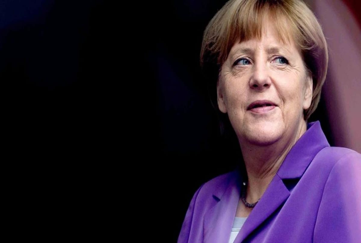 German Chancellor Angela Merkel arrives in Britain