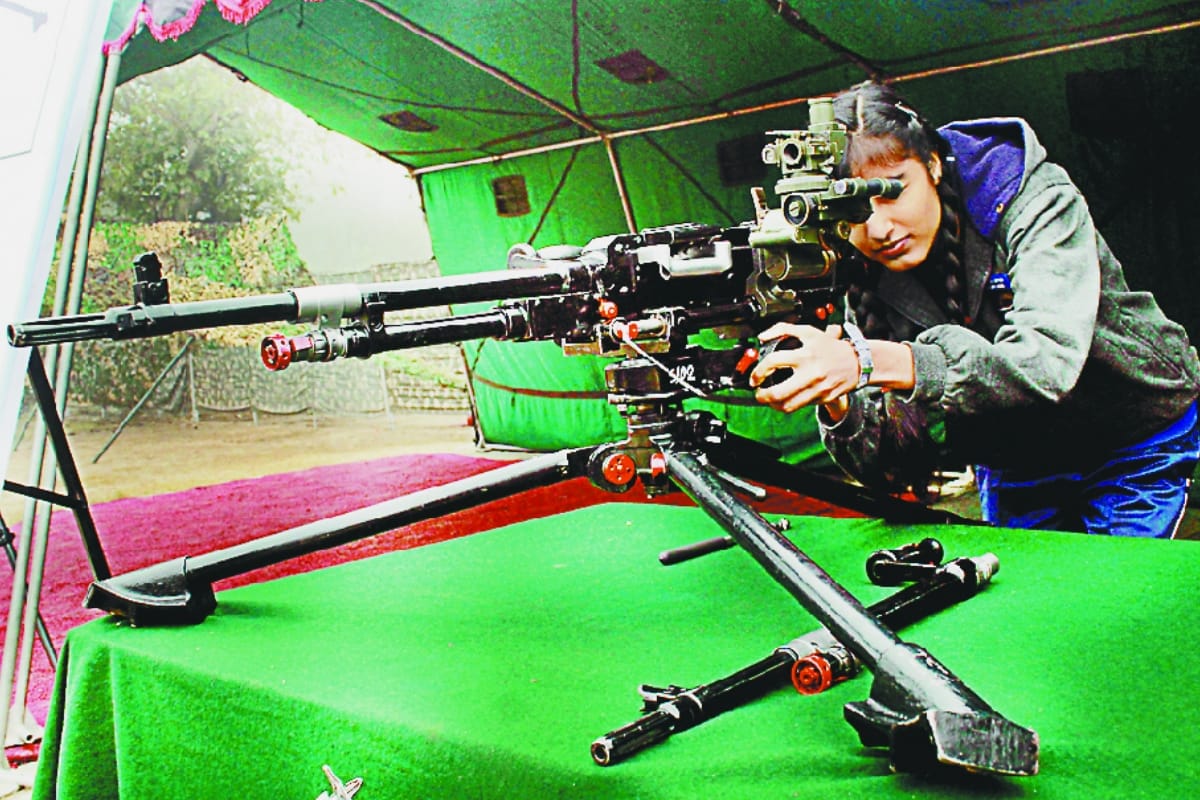 Children get excited at the Know your Army exhibition in Meerut cantoment
