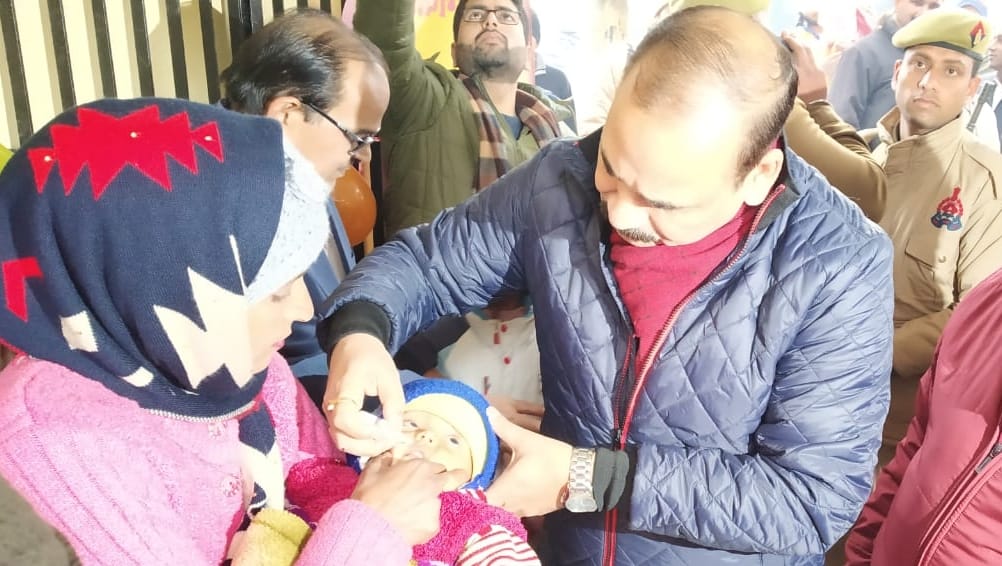 Polio medicine given to children across the district