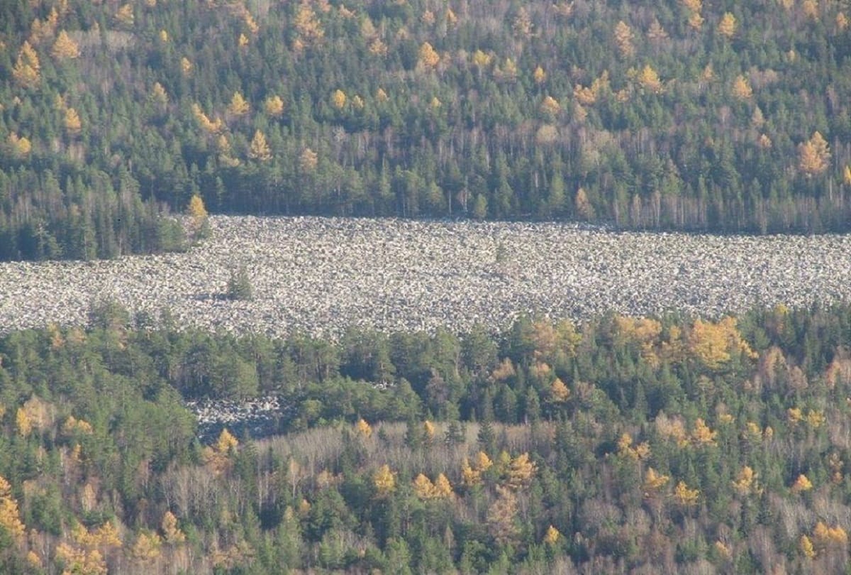 Mysterious river in Russia Big stone river