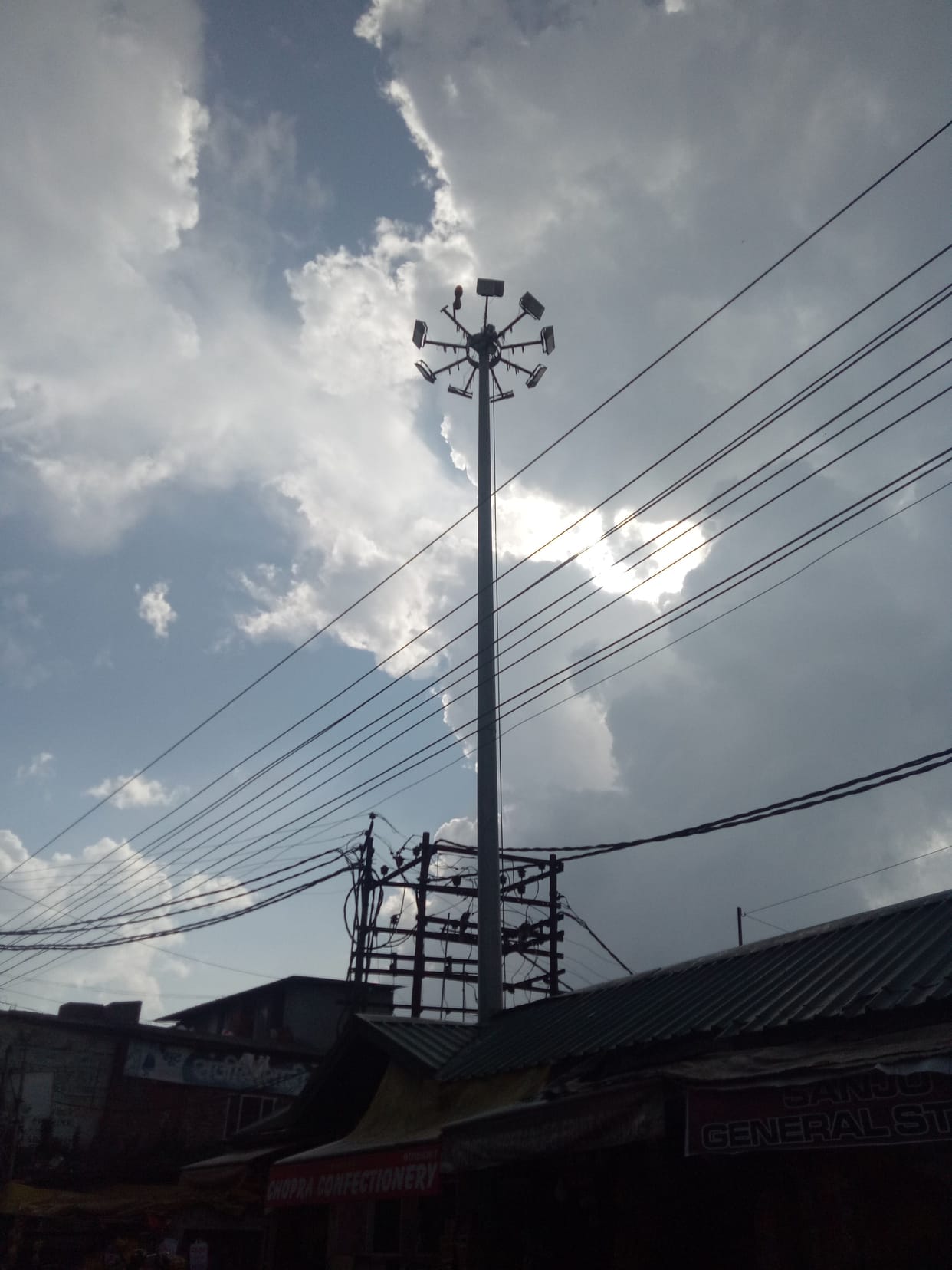 streat light not working, pement  stopped